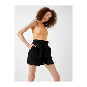 Koton Shorts - Black - High Waist