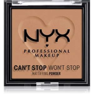 NYX Professional Makeup Can't Stop Won't Stop Mattifying Powder zmatňujúci púder odtieň 07 Caramel 6 g