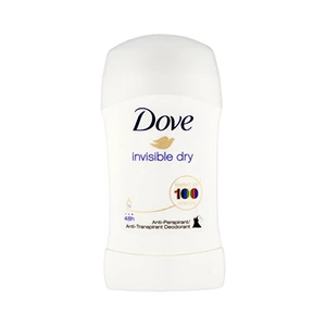 Dove Invisible Dry tuhý antiperspirant proti bielym škvrnám 48h 40 ml