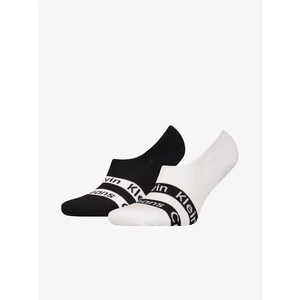Členkové ponožky Calvin Klein 2-pak pánske, biela farba