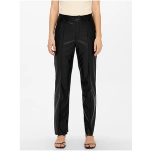 JDY Rex Black Leatherette Pants for Women - Womens