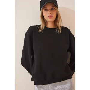 Happiness İstanbul Sweatshirt - Black - Oversize