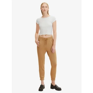 Light Brown Women's Shortened Pants Tom Tailor - Women