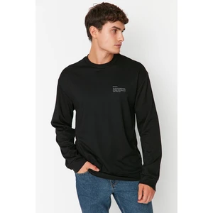 Trendyol Sweatshirt - Black - Relaxed fit