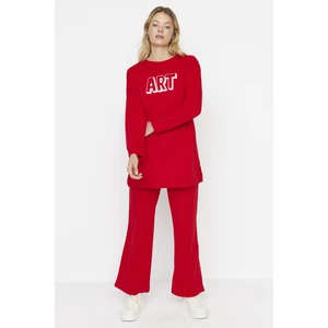 Trendyol Sweatsuit Set - Red - Regular fit