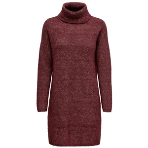 Jacqueline de Yong Dámske šaty JDYINGEBORG LIFE Regular Fit 15244163 Cordovan MELANGE XL