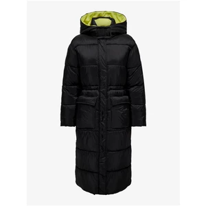 Black Women's Quilted Winter Coat with Hood ONLY Puk - Women