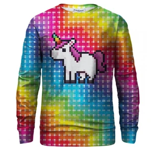 Bittersweet Paris Unisex's Pixel Unicorn Sweater S-Pc Bsp038 Purple