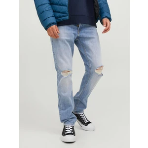 Light blue men straight fit jeans Jack & Jones Tim - Men