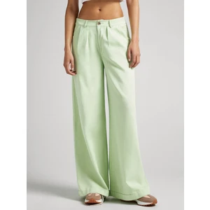 Light Green Women's Wide Trousers Pepe Jeans Monna