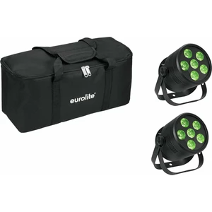 Eurolite Set 2x LED Silent Par 6 QCL Floor Bl + Soft Bag