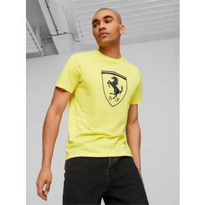 Yellow Mens T-Shirt Puma Ferrari Race - Men