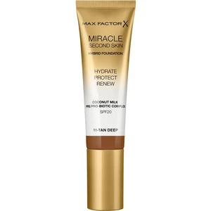 Max Factor Miracle Second Skin hydratačný krémový make-up SPF 20 odtieň 11 Tan Deep 30 ml