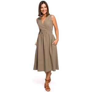 Stylove Woman's Dress S224 Khaki