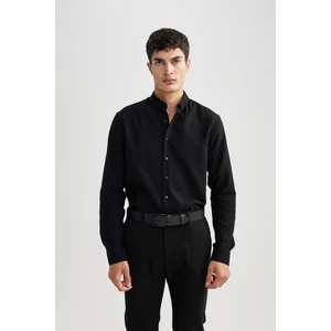 DEFACTO Modern Fit Textured Long Sleeve Shirt