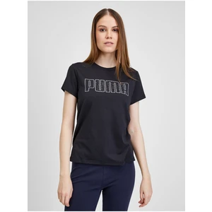 Black Women's T-Shirt Puma Stardust Crystalline - Women