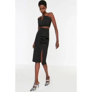 Trendyol Black Flywheel Detailed Skirt