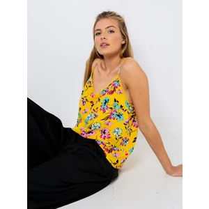 Yellow Flowered Top CAMAIEU - Women