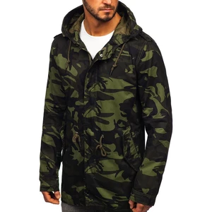 Pánská jarní parka s kapucí 5391 - khaki,