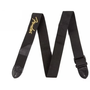 Fender Black Polyester Yellow Logo Strap