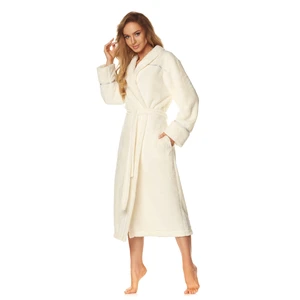 Satin bathrobe 2084 Ecru