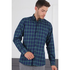 G717 DERBERRY MEN'S SHIRT-LACİVERT-GREEN