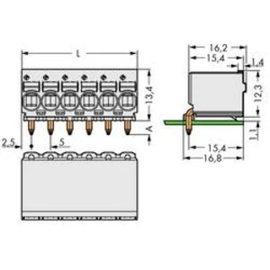 Konektor do DPS WAGO 2092-1372, 15.40 mm, pólů 2, rozteč 5 mm, 200 ks