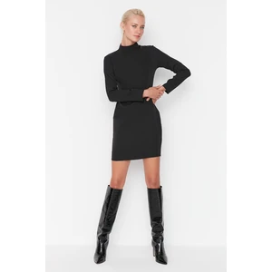 Trendyol Black Standing Collar Dress