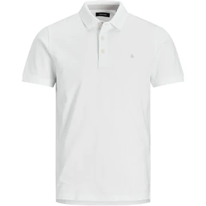 Jack&Jones Pánské polo triko JJEPAULOS Slim Fit 12136668 White M