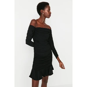 Trendyol Black Ruffle Detailed Dress