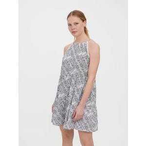 Black & White Patterned Short Dress VERO MODA Peace - Women