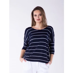 Look Made With Love Woman's Blouse 311 Paris Navy Blue/White