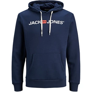 Tmavě modrá mikina s potiskem a kapucí Jack & Jones Corp