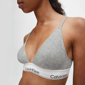 CALVIN KLEIN Šedá braletka Unlined Triangle Modern Cotton – XS