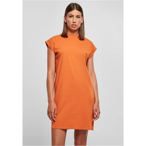 Women's Turtle Extended Shoulder Dress - Orange