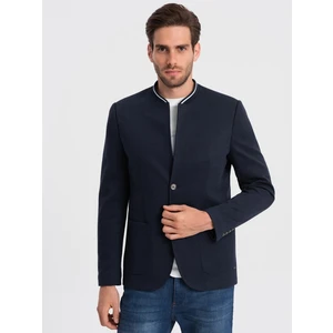 Ombre Men's sports style jacket - navy blue