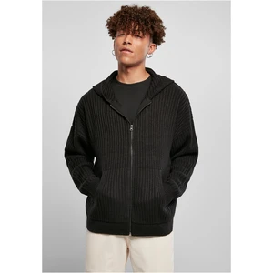 Knitted hood with zipper black