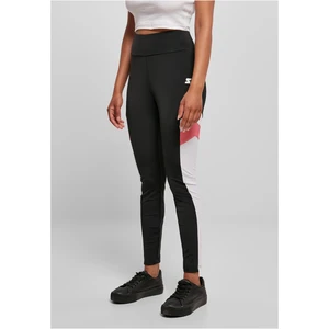 Women's high-waisted starter sports leggings blk/wht/pnkgrpfrt