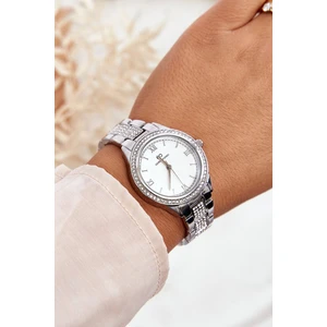 Solid steel watch with zirconia Giorgio & Dario Silver