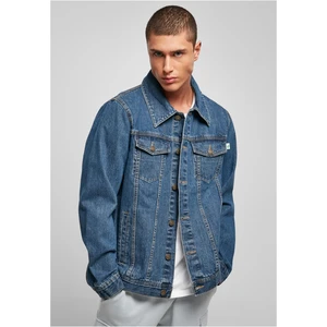 Organic Base Denim Jacket Washed Half With Indigo