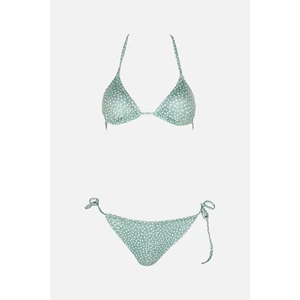 Trendyol Light Green Tie Detailed Bikini Set