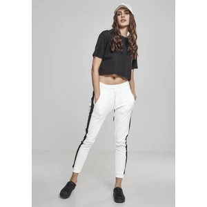 Ladies Interlock Jogpants white/black