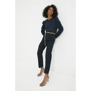 Trendyol Navy Blue High Waist Mom Jeans