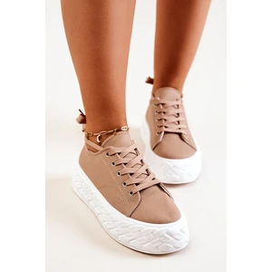 Sneakers On A Massive Platform Beige Suzane