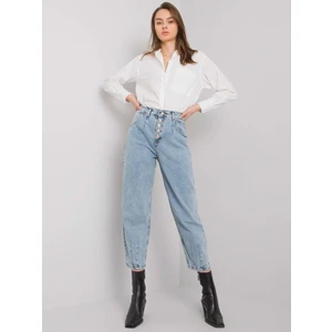 Blue women's mom jeans from Varenna