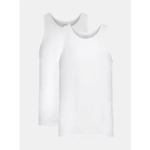 Set of two white basic tank tops Jack & Jones - Men