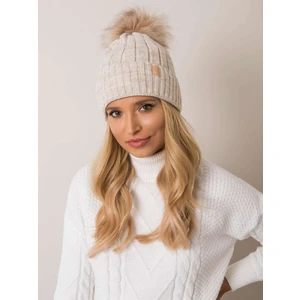 RUE PARIS Beige winter hat