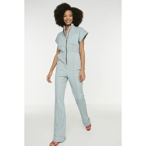 Trendyol Blue Zipper Jumpsuit