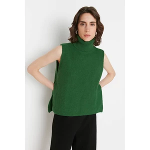 Trendyol Green Slit Detailed Knitwear Sweater