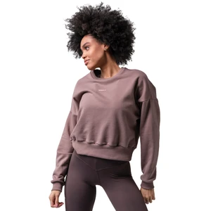 Nebbia Loose Fit Sweatshirt "Feeling Good" Brown XS-S